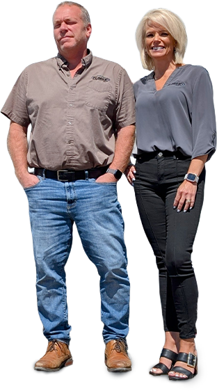 Jerry and Tanya Ploger, standing side by side